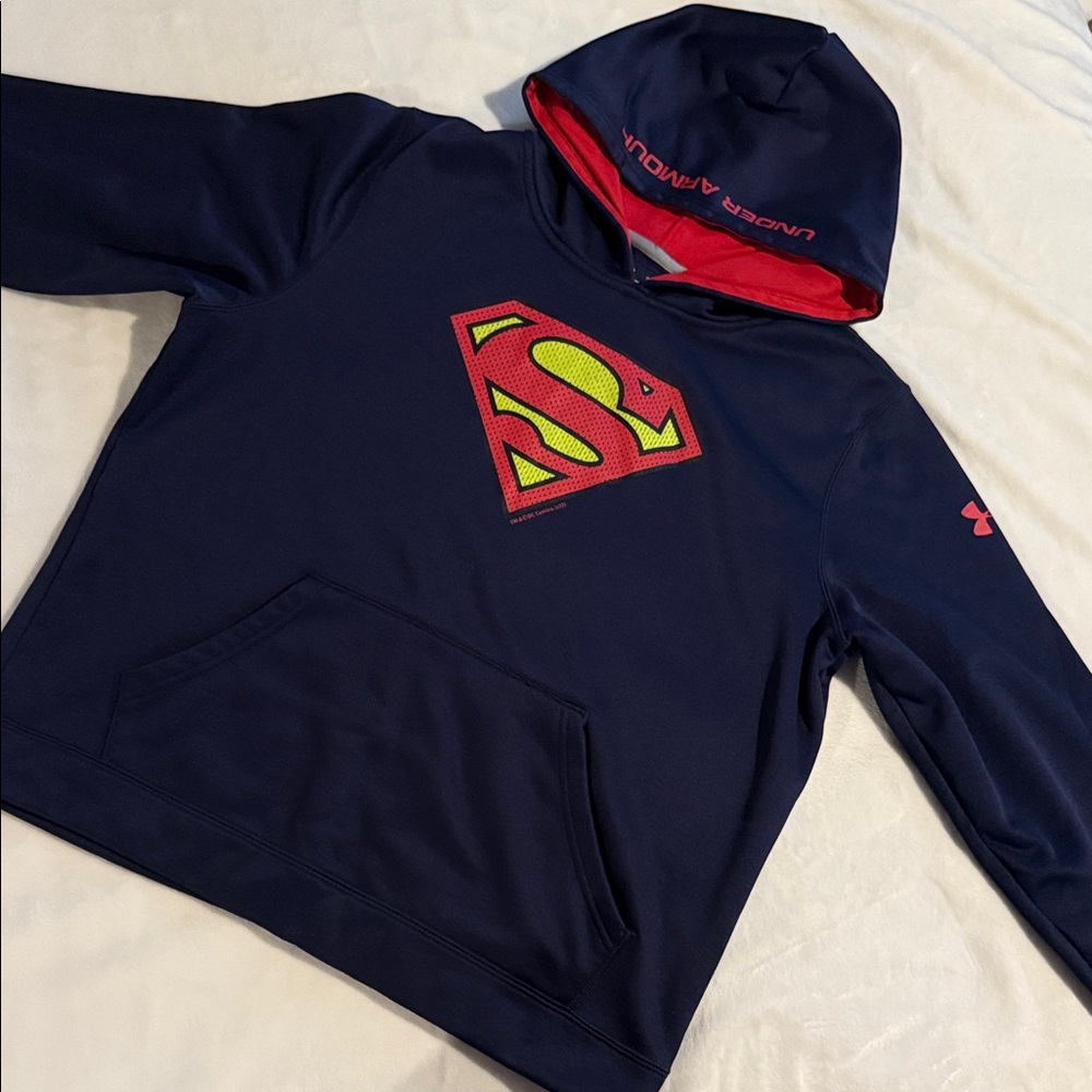 Under Armour Navy Superman Logo Hoodie